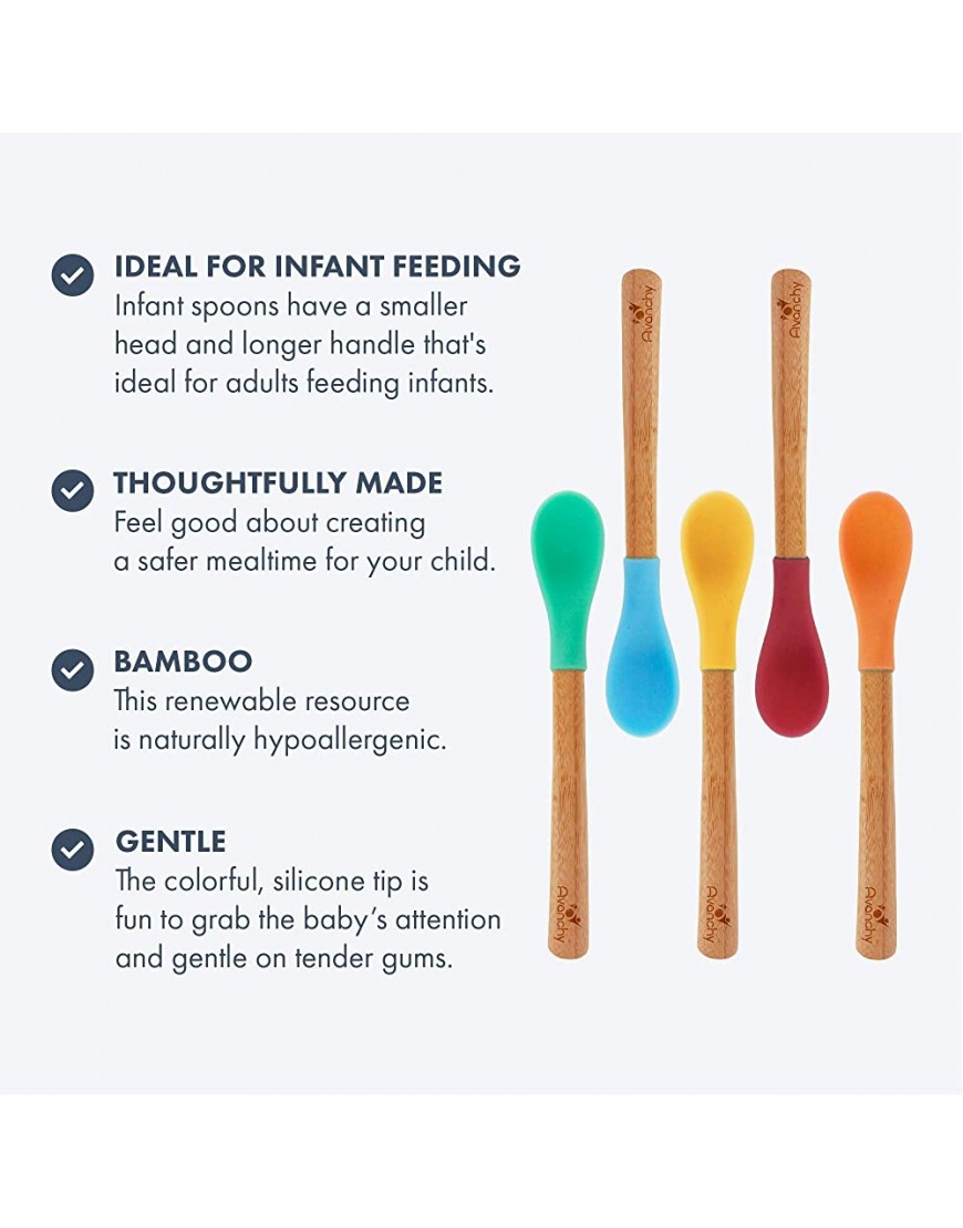 Rainbow Infant Gift Set Baby Spoons Set + Infant Spoons Set. Baby Registry Home Set & More. Baby Girl Baby Boy Unisex. BPA Free - BOCGX3HFP