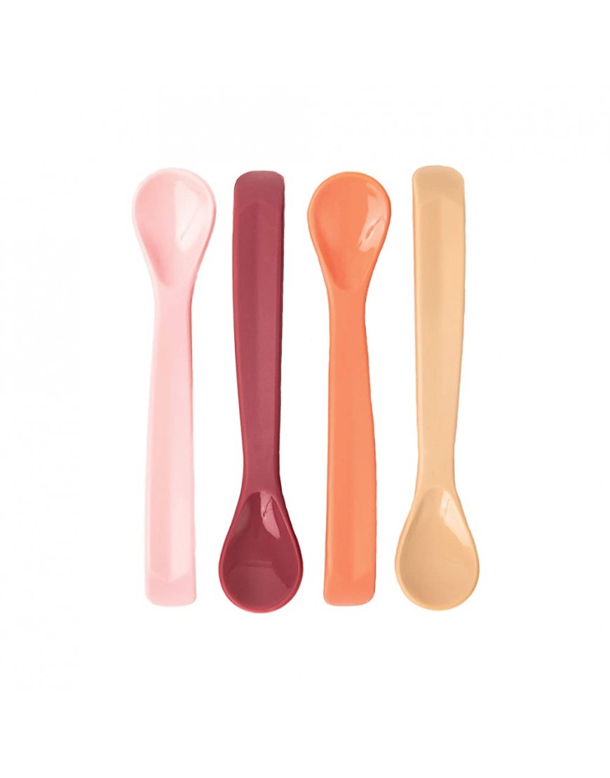 Tiny Twinkle Silicone Baby Feeding Spoon 4 Pack BPA-Free Soft Silicone Spoons for Feeding Infants - BANK0LGEV