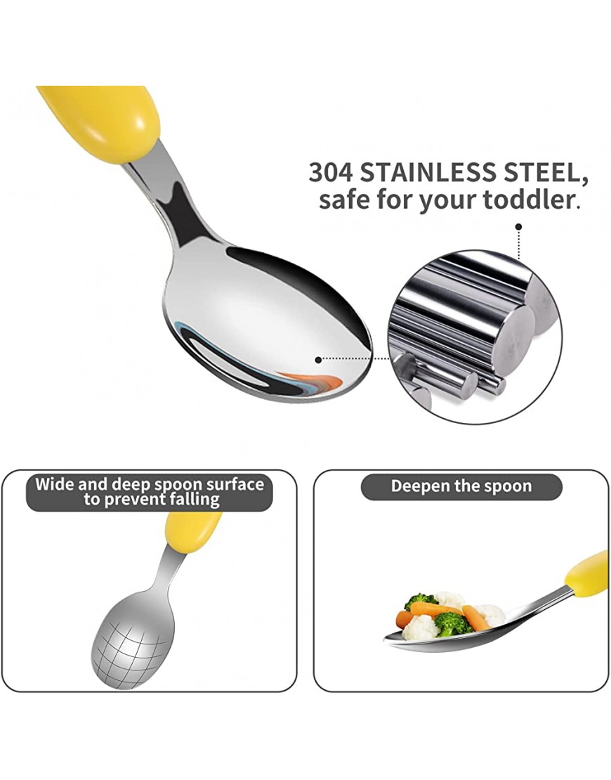 Lehoo Castle Toddler Utensils Set 6PCS Toddler Silverware Spoon and Fork Knife Set Children's Flatware Set - BEJCSKCE1