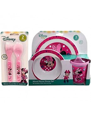 Mickey and Minnie Mouse 5 Piece Dinnerware Sets - BO7SV8MO8