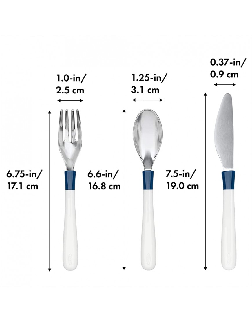 OXO Tot Cutlery Set for Big Kids Navy - BPOHJD3DV