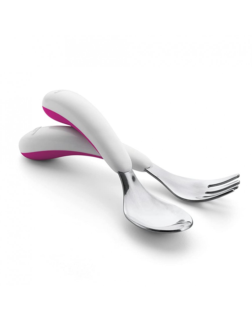 OXO Tot Fork & Spoon Set- Pink - BV5K7SNQJ