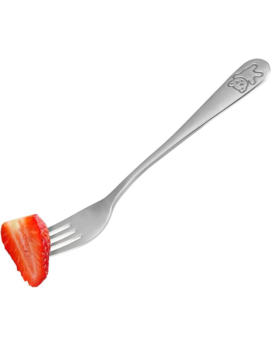 PandaEar 6 Piece Kids Silverware Cutlery Flatware Set |Toddler Baby Child Stainless Metal Utensils Baby Metal 3 Spoons 3 Forks 410 Stainless Steel - B2E4U8E5N