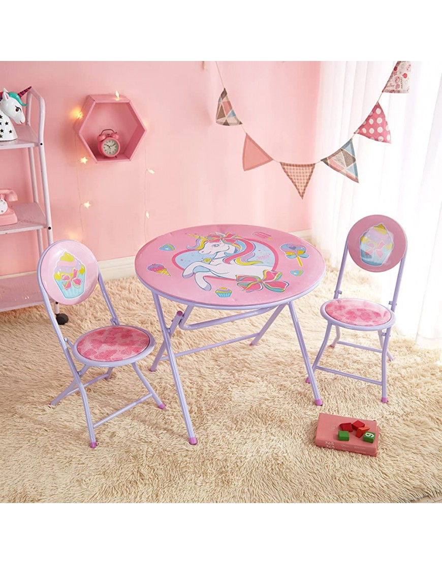Idea Nuova Nickelodeon JoJo Siwa Round 3 Piece Table and Chair Activity Set Ages 3+ - BUCQ6XQUD