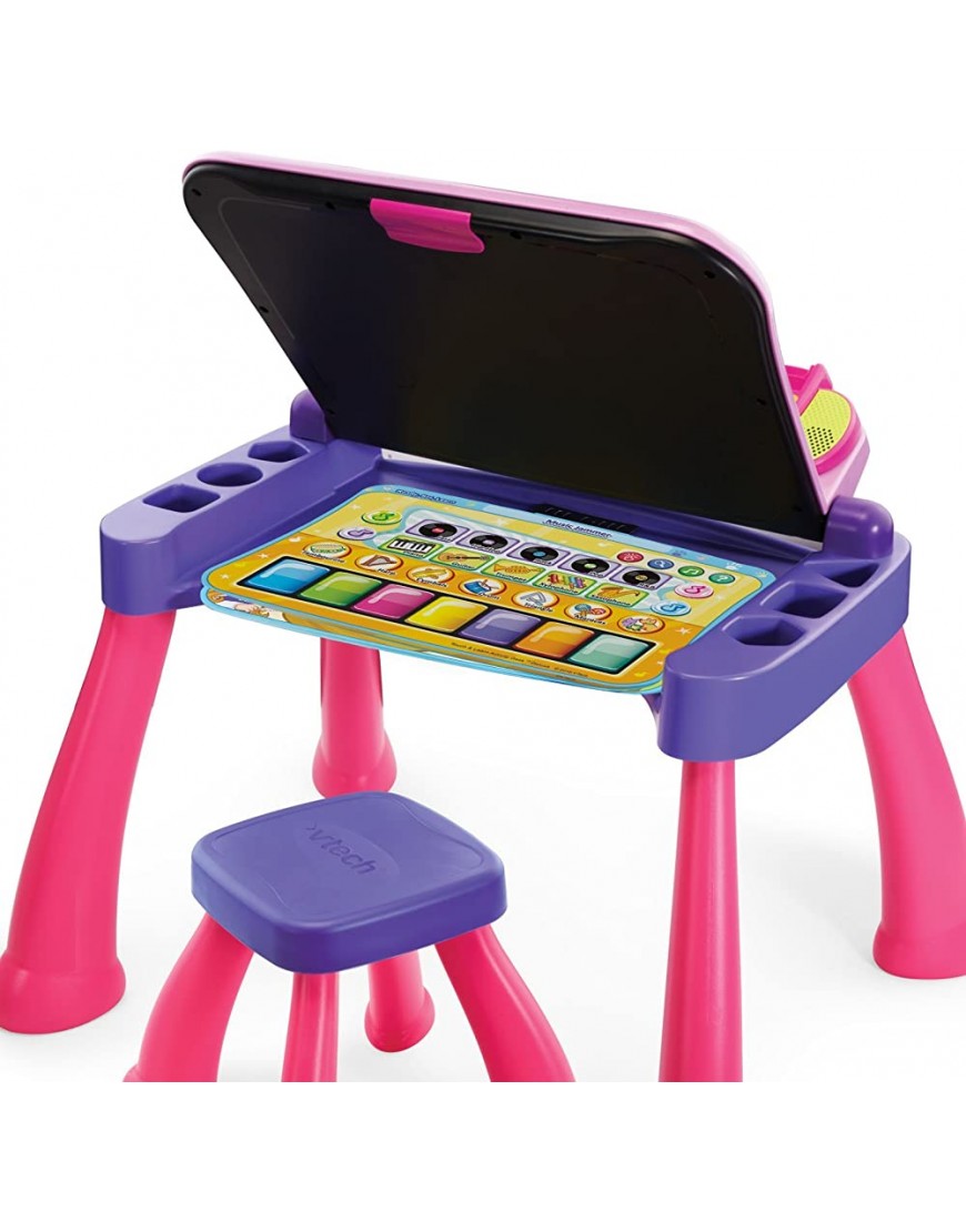 VTech Touch and Learn Activity Desk Deluxe Pink & Activity Desk 4-in-1 Pre-Kindergarten Expansion Pack Bundle for Age 2-4 - BCGKM2OE9
