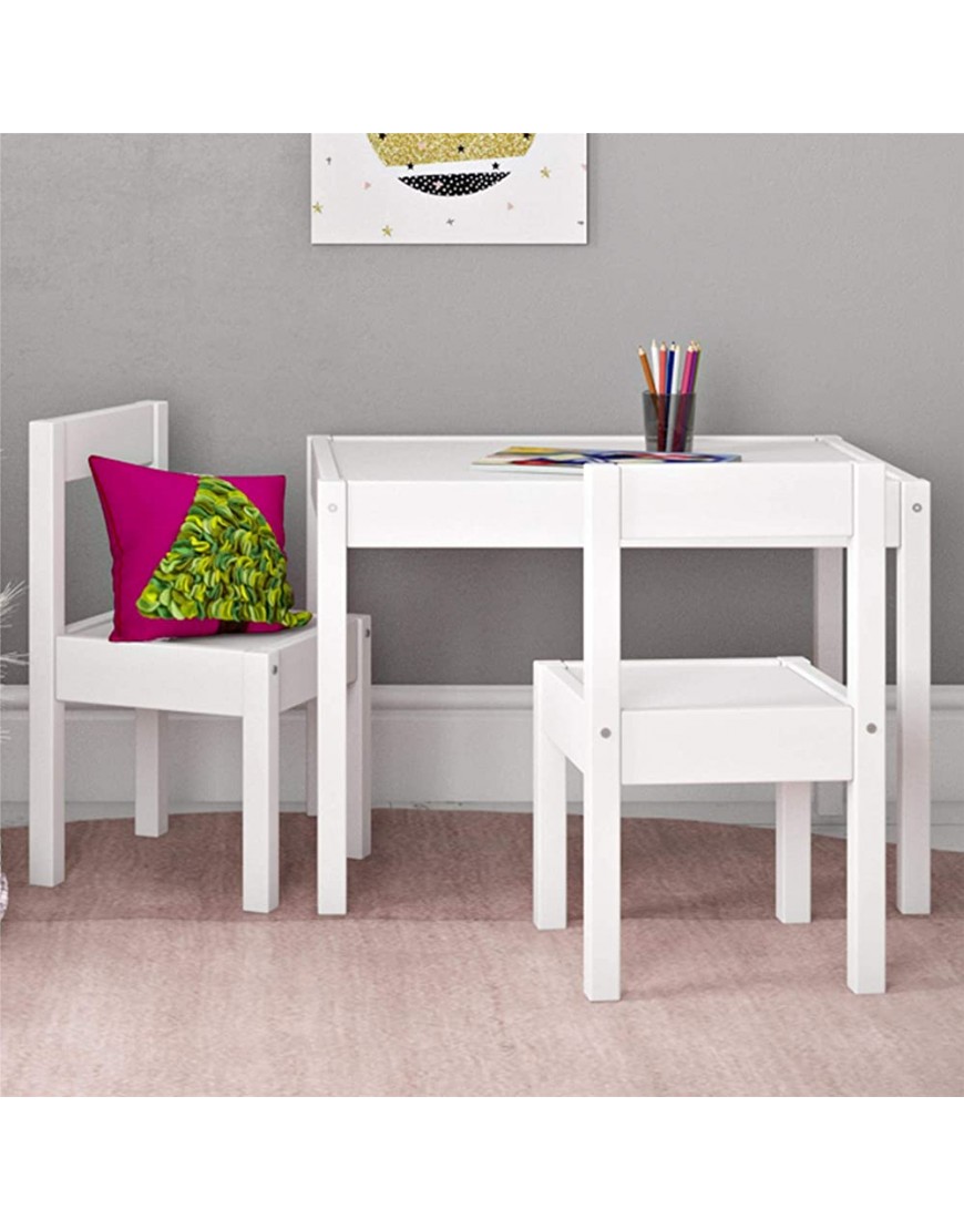 Baby Relax Hunter 3 Piece Kiddy Table and Chair Set White DA7501W - BKQPFN88M