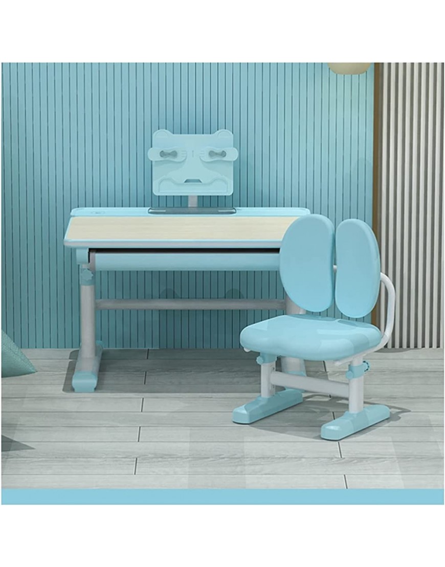 FEIYIYANG Kids Writing Desk Study Desk Simple Primary School Student Lifting Writing Desk Home Desk and Chair Set Study Desk Children's Study Table Color : Blue - BYDLOFFD6