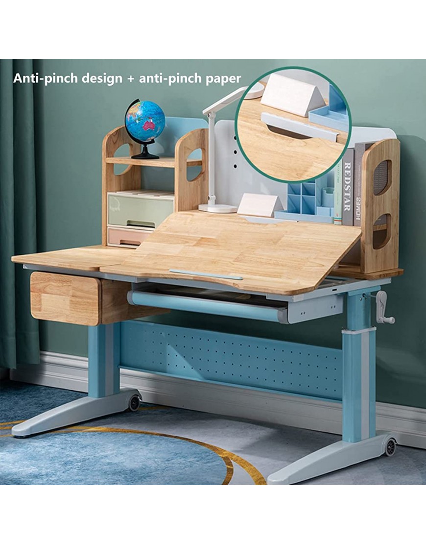 LDZ Learning Desk and Chair Set Can Be Raised and Lowered Children's Writing Desk Primary and Secondary School Students Can Adjust The Work Table Home Multi-Functional Desk - B8UPWBT69