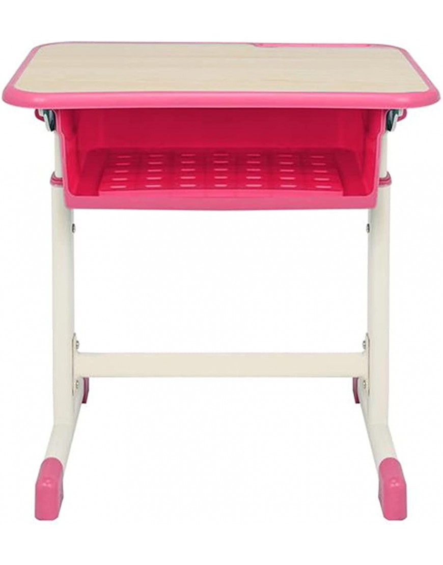 LINCHUN Adjustable Student Desk and Chair Kit Pink 60x40x63-75 cm Durable - B5H88IJB3