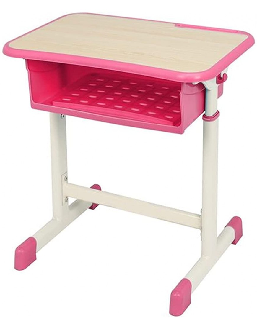 LINCHUN Adjustable Student Desk and Chair Kit Pink 60x40x63-75 cm Durable - B5H88IJB3