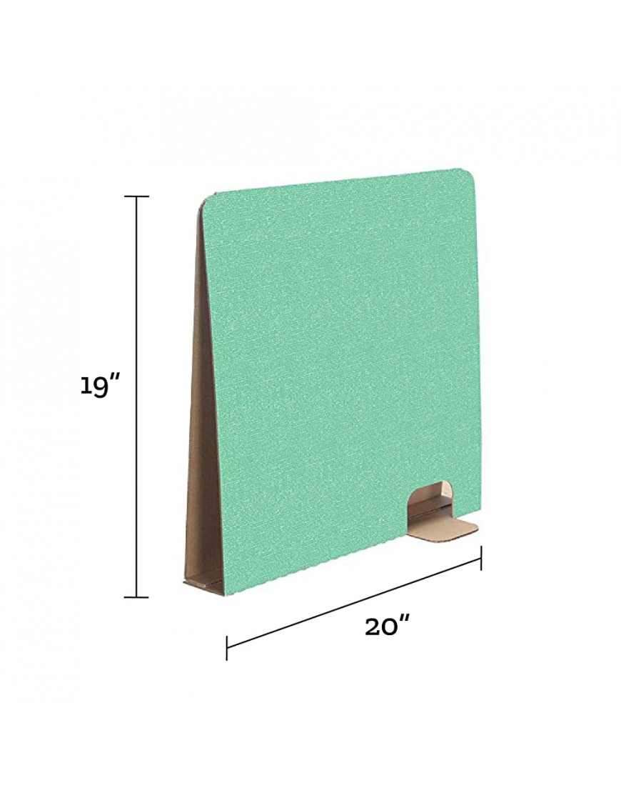 Really Good Stuff Tall Privacy Dividers – Reduce Distractions During Tests or Assignments – Desk Privacy Shields are Ideal for Computer Activities and Digital Testing 19” High Green Set of 12 - BAJ9A1SX4