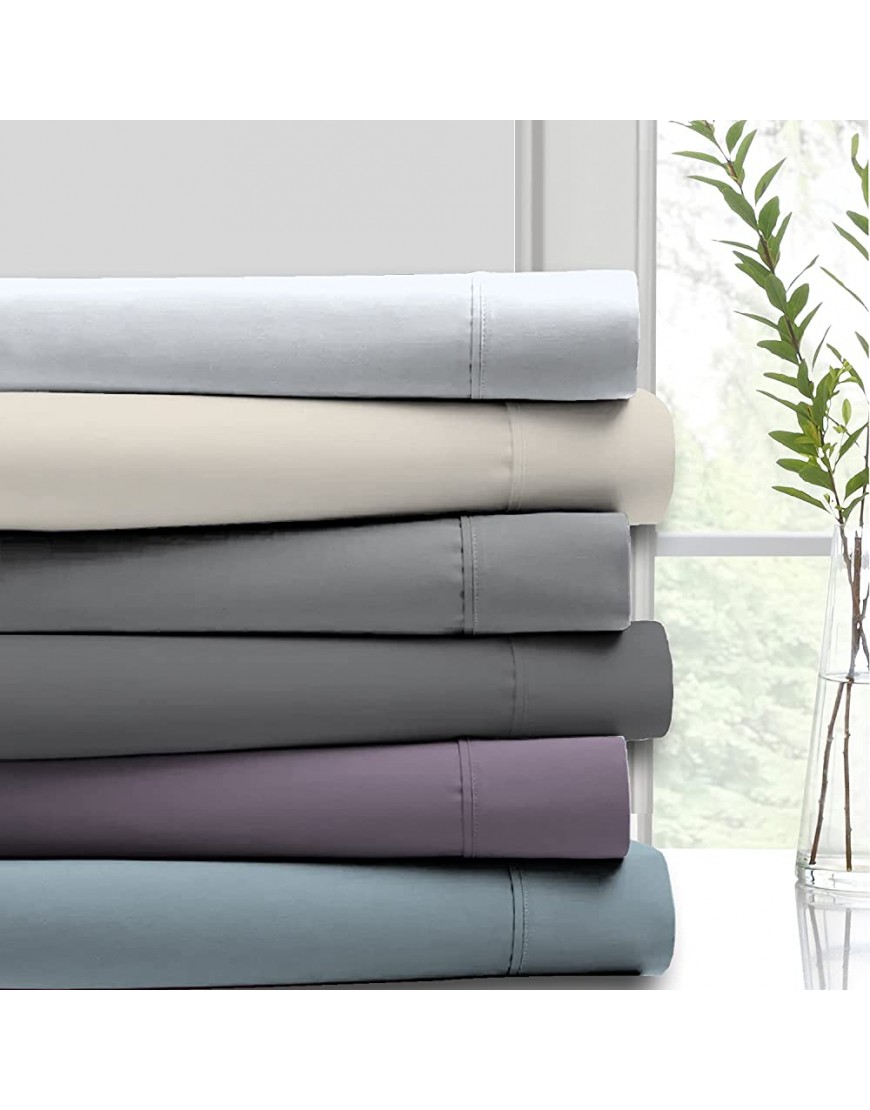300 Thread Count 100% Organic Cotton Percale Sheets 4 Piece Sheet Set Cool Eco-Friendly Sheets Fitted Sheet Fits Mattress 18'' Deep Pocket Kids' & Adult Bedding Full Lavender Purity Home - BM2J896L7