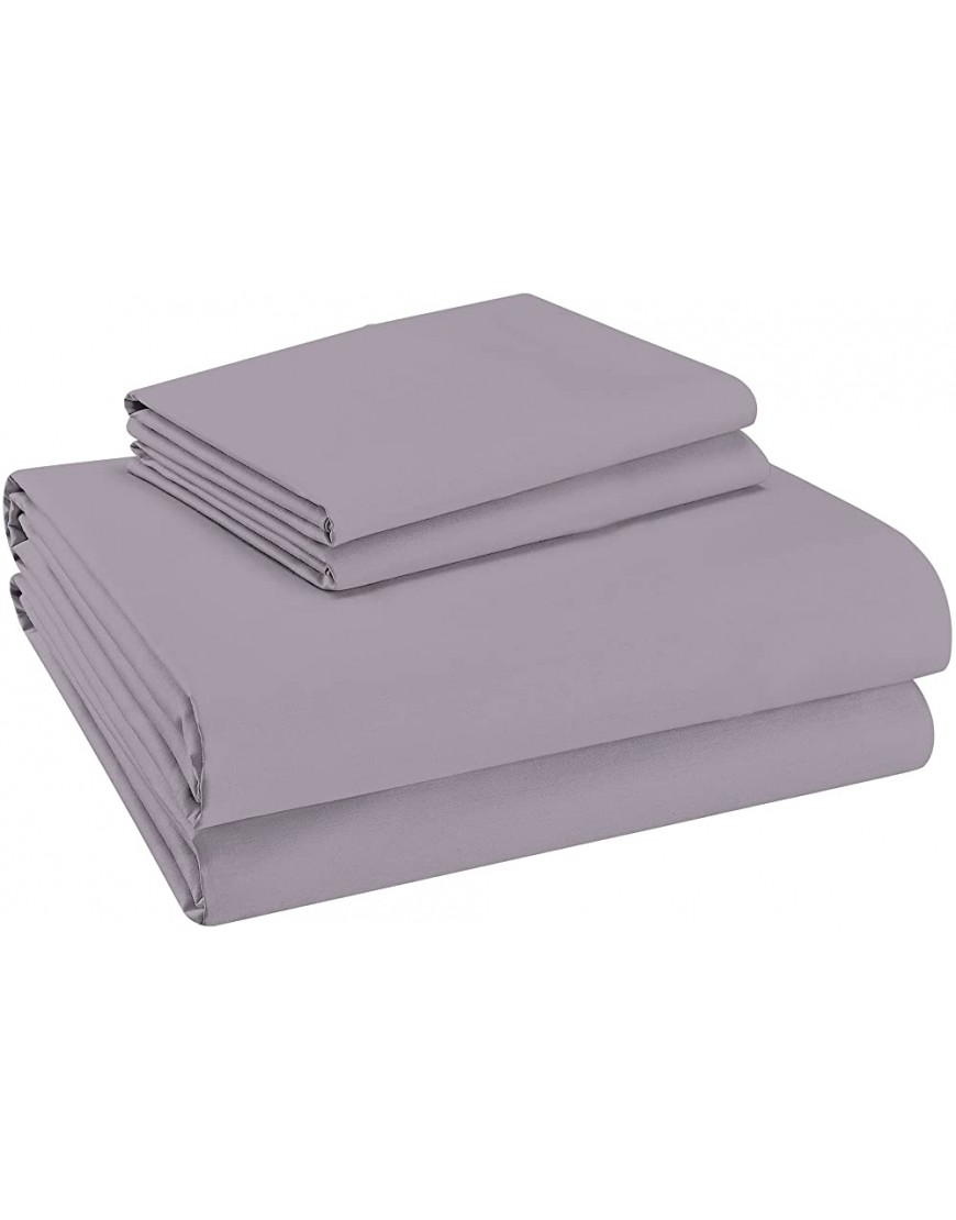 300 Thread Count 100% Organic Cotton Percale Sheets 4 Piece Sheet Set Cool Eco-Friendly Sheets Fitted Sheet Fits Mattress 18'' Deep Pocket Kids' & Adult Bedding Full Lavender Purity Home - BM2J896L7