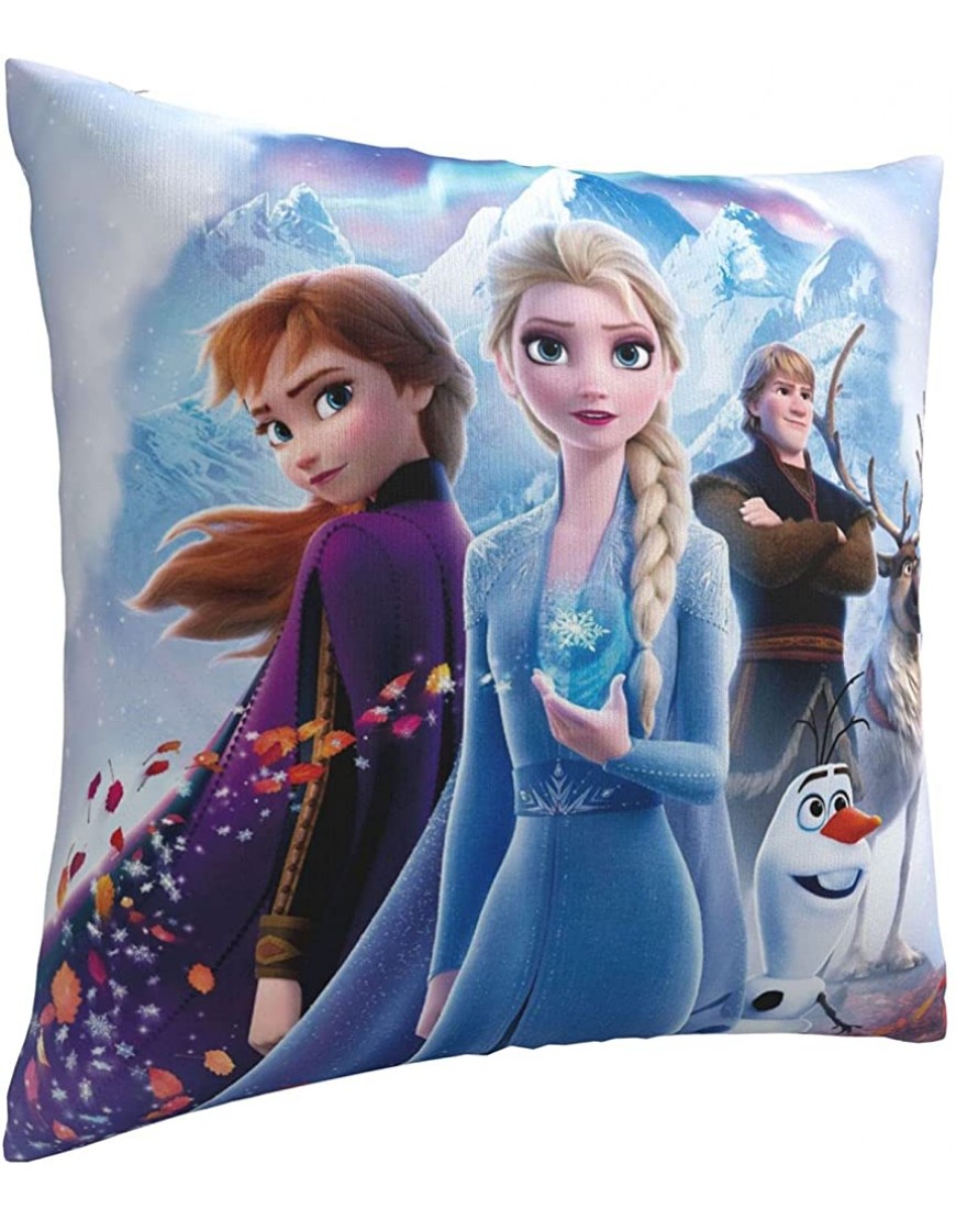 AYMAX S.P.R.L. Frozen Sisters Pillowcase Kid's Sofa Throw Pillow Cushion Home Living Soft Square Cover Decorative Bedroom Couch 18 X 18 in 18x18 in - BO93ROH29