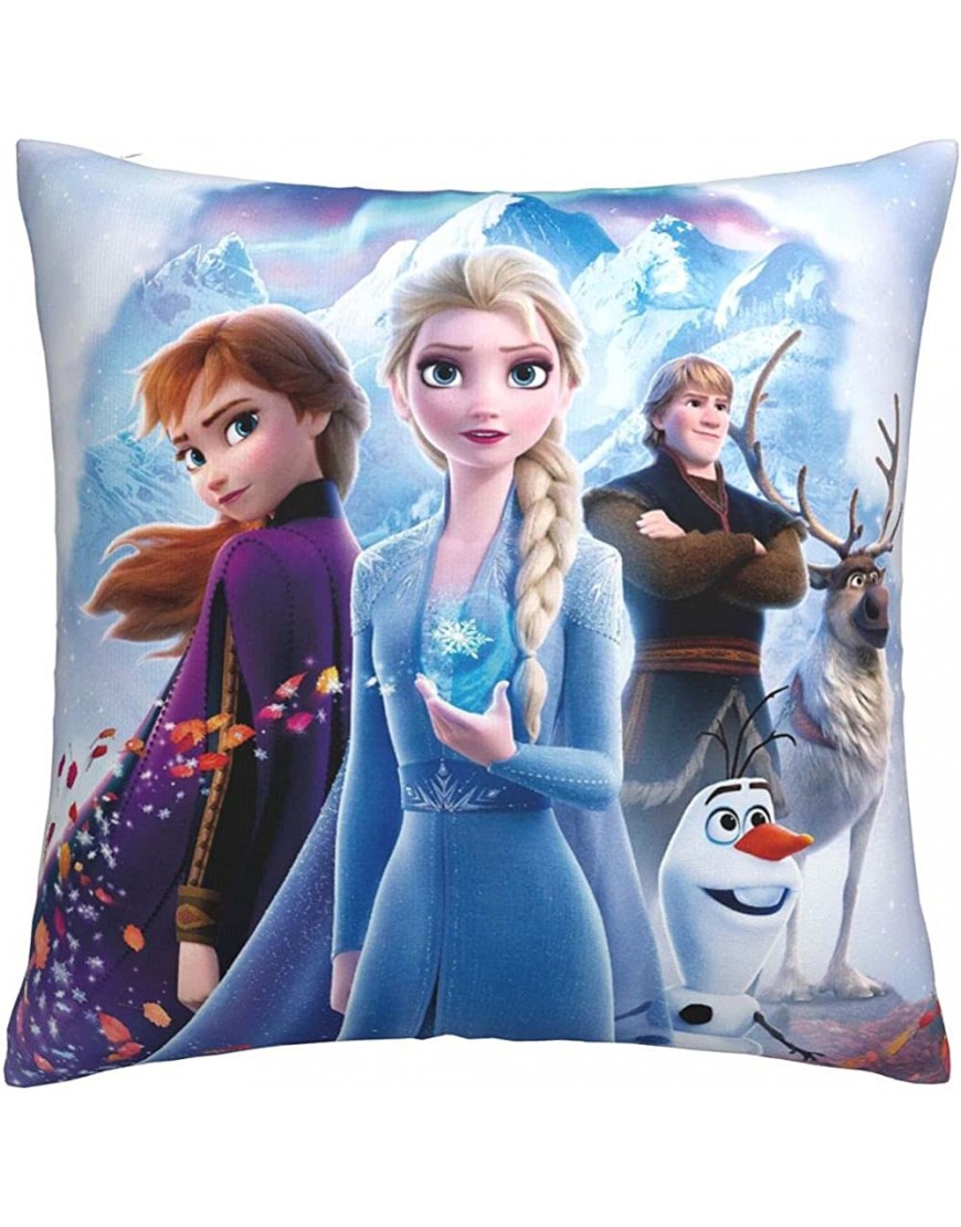 AYMAX S.P.R.L. Frozen Sisters Pillowcase Kid's Sofa Throw Pillow Cushion Home Living Soft Square Cover Decorative Bedroom Couch 18 X 18 in 18x18 in - BO93ROH29