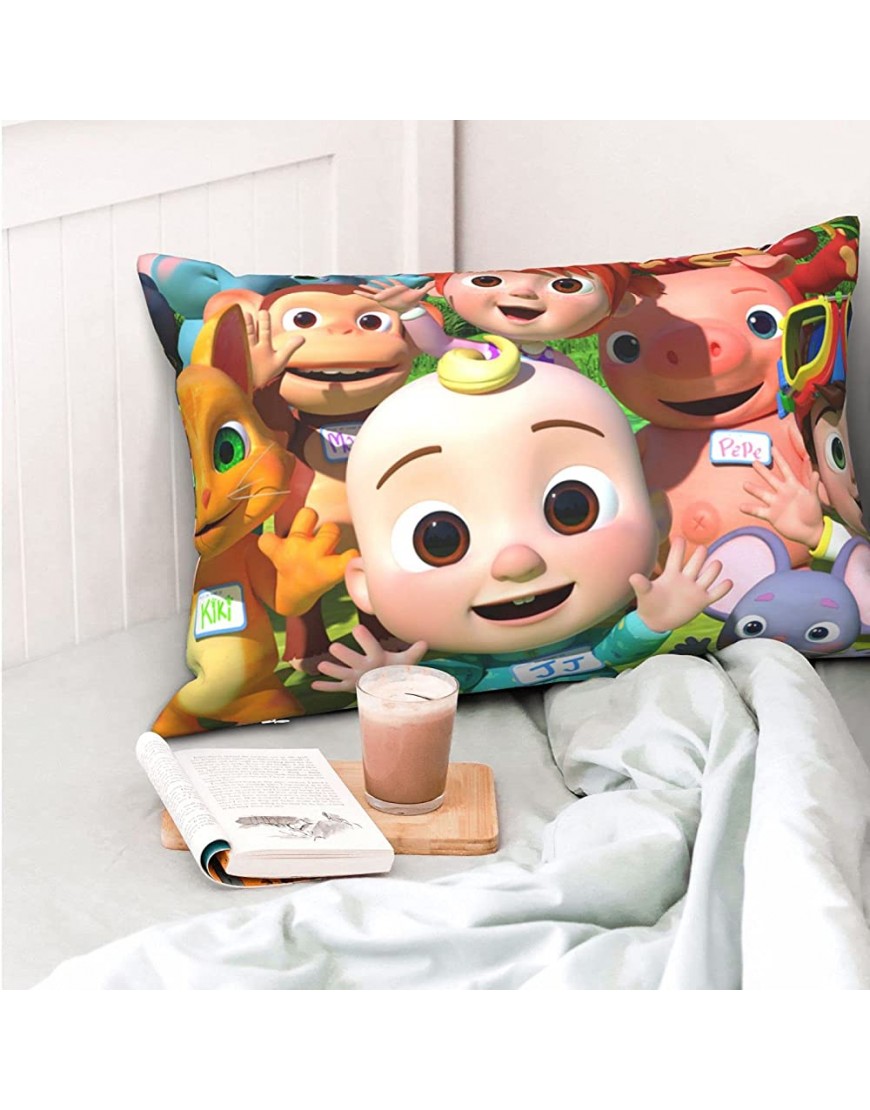 Cute Pillowcase Kid's Sofa Throw Pillow Birthday Cushion Home Living Soft Decorative Square Cover Bedroom Couch 20 X 30 Inch - BG81Z4UDV