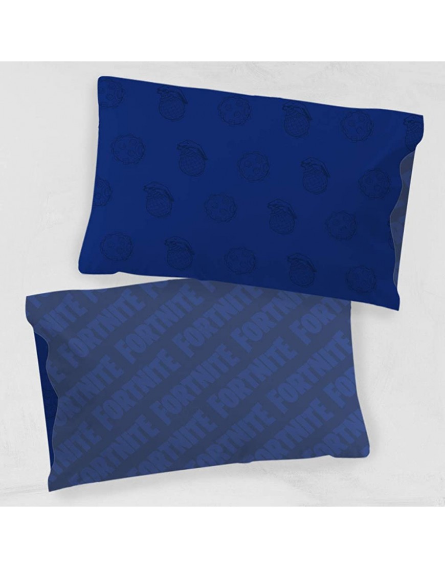 Fortnite Tonal Logo Navy Variant 1 Single Pillowcase Double-Sided Super Soft Bedding Official Fortnite Product - BDZTI185B