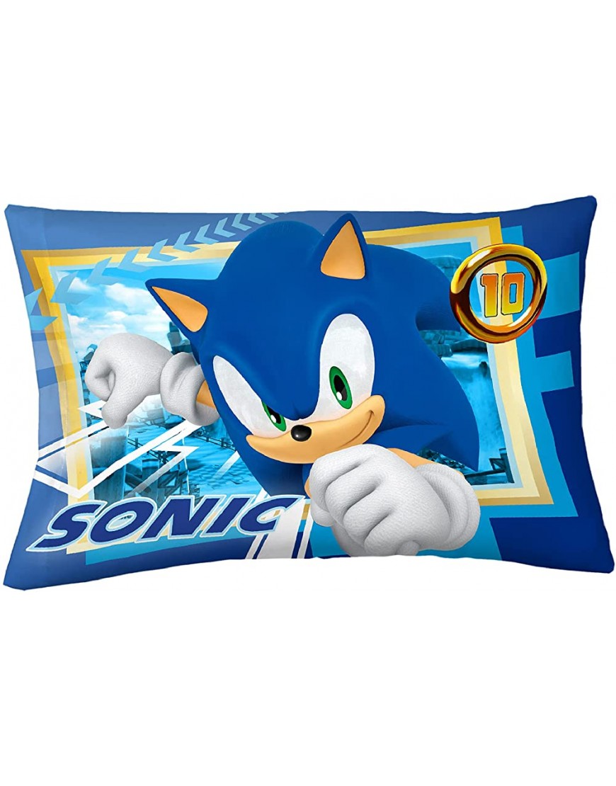 Franco Kids Bedding Super Soft Microfiber Reversible Pillowcase 20 in x 30 in Sonic The Hedgehog - B60UZFQGR