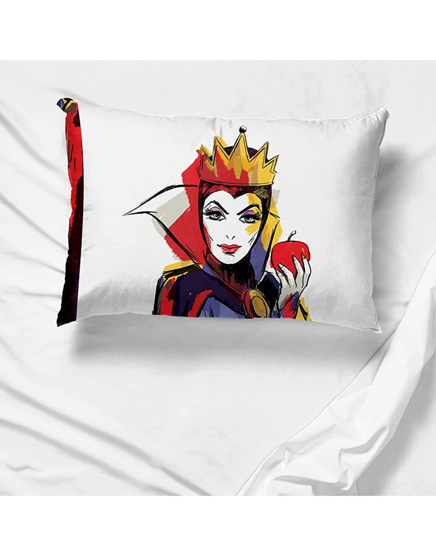 Jay Franco Disney Villains Evil Queen 1 Single Reversible Pillowcase Double-Sided Kids Super Soft Bedding Official Disney Product - BXRCDUXJO