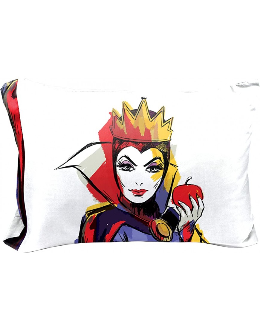 Jay Franco Disney Villains Evil Queen 1 Single Reversible Pillowcase Double-Sided Kids Super Soft Bedding Official Disney Product - BXRCDUXJO