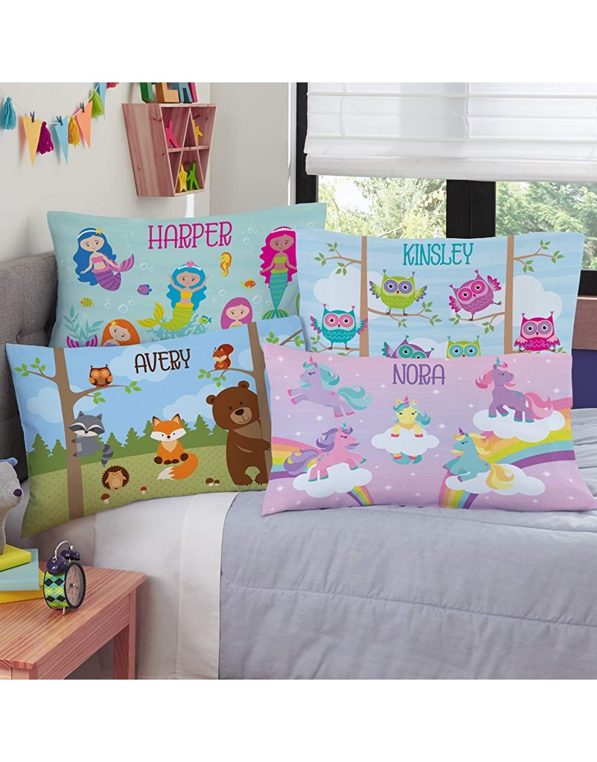 Lets Make Memories Personalized Pillowcase Customized for Kids Soft Fabric -Polyester Standard Pillow Size Unicorns Design Personalized with Her Name Sleep Nap Girls Pillowcase - B65Z4G89O