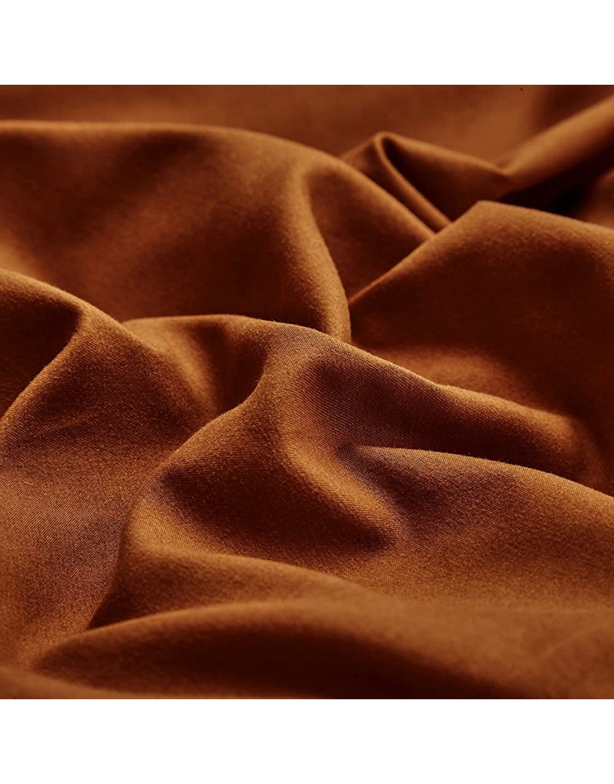 Wellboo Caramel Pillowcases Burnt Orange Pillow Covers Queen Modern Rust Caramel Soft Cotton Bed Plain Color Pillow Cases Women Girls Dorm Pillow Protecter Soft Health Luxury Color Envelope Closure - B1Y31K578