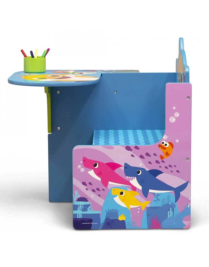 Baby Shark Chair Desk with Storage Bin Ideal for Arts & Crafts Snack Time Homeschooling Homework & More by Delta Children - BQ8Q3LCXQ