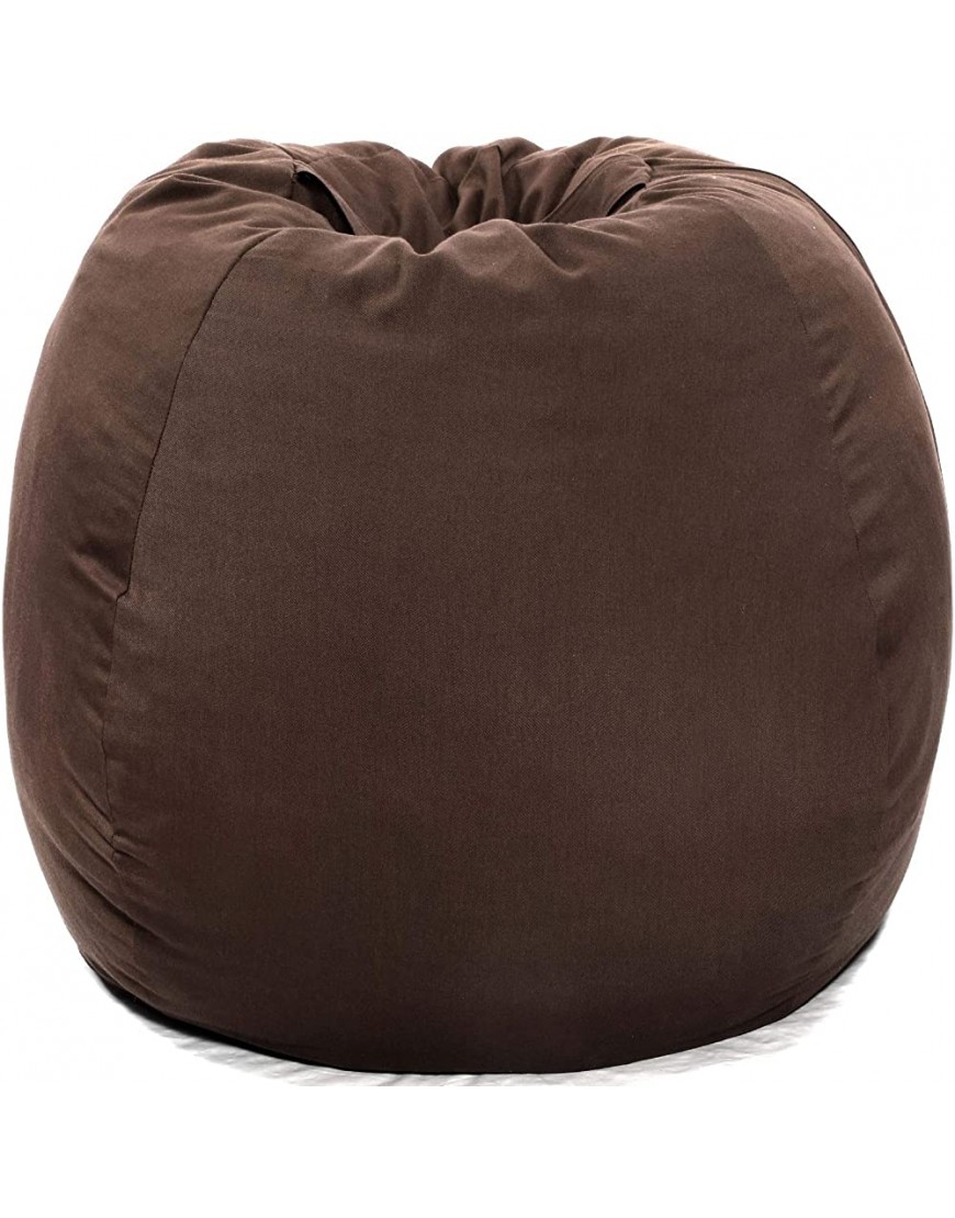 Bean Bag Covers Only Stuffed Animal Storage Stuffed 40 48 Brown Anti Tear Life Time Replacement Premium Cotton Canvas Chair for Toys Perfect Storage Solution - BP51UQCGP