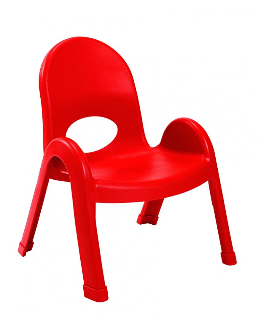 Children's Factory AB7709PR Angeles Value Stack Kids Chair Preschool Daycare Playroom Furniture Flexible Seating Classroom Furniture for Toddlers Red 9" - BJJ4XCS9T