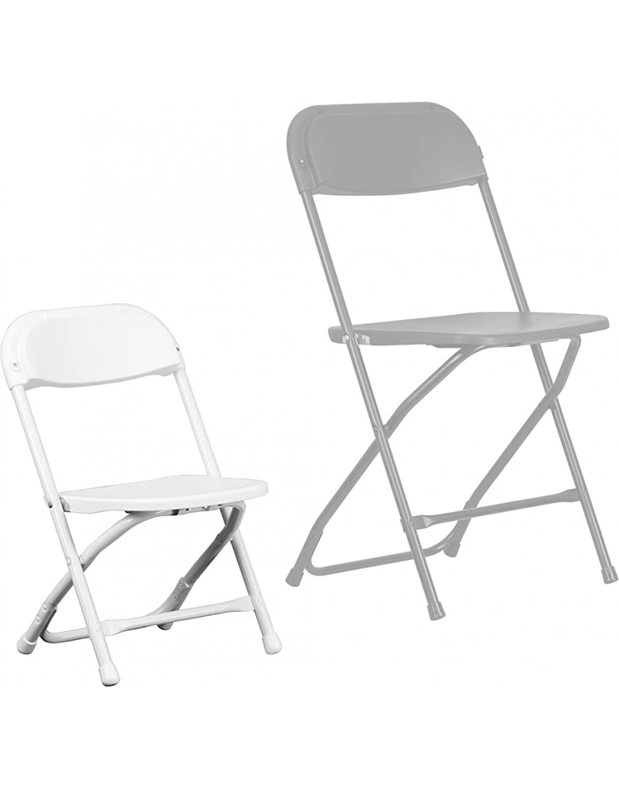 Flash Furniture Kids White Plastic Folding Chair - BBGNNXS7R
