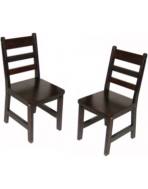 Lipper International Child's Chairs for Play or Activity 12.38" W x 15" D x 26.63" H Set of 2 Espresso Finish - BT4B9BRJF