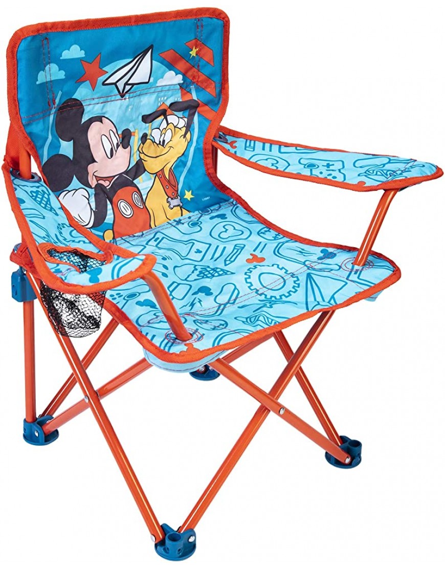 Mickey Mouse Kids Camp Chair Foldable Chair with Carry Bag - BD8YFZL1C