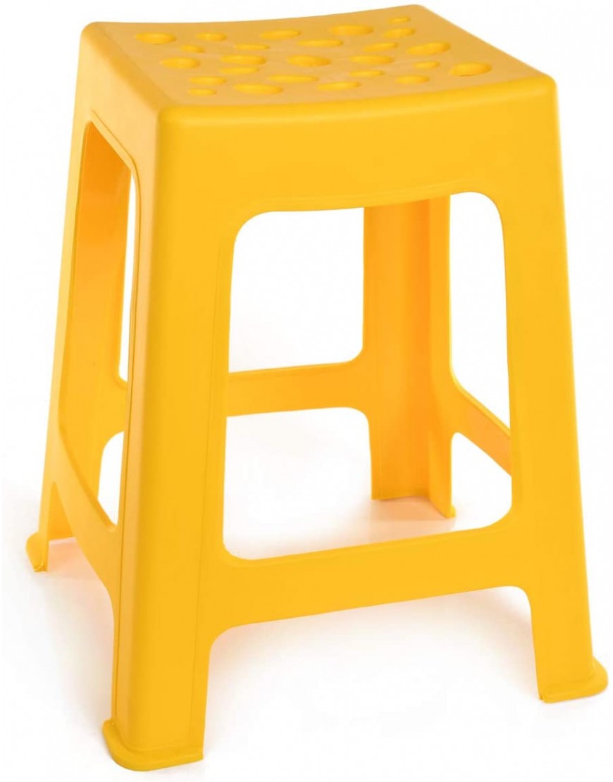 Mintra Home Light Duty Plastic Stools 2pk 18in Height Yellow - BRZTGDHUM
