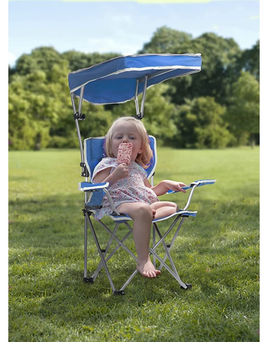 Quik Shade Folding Canopy Shade Kids with Carry Bag Camp Chair Blue - BCQVAV42L