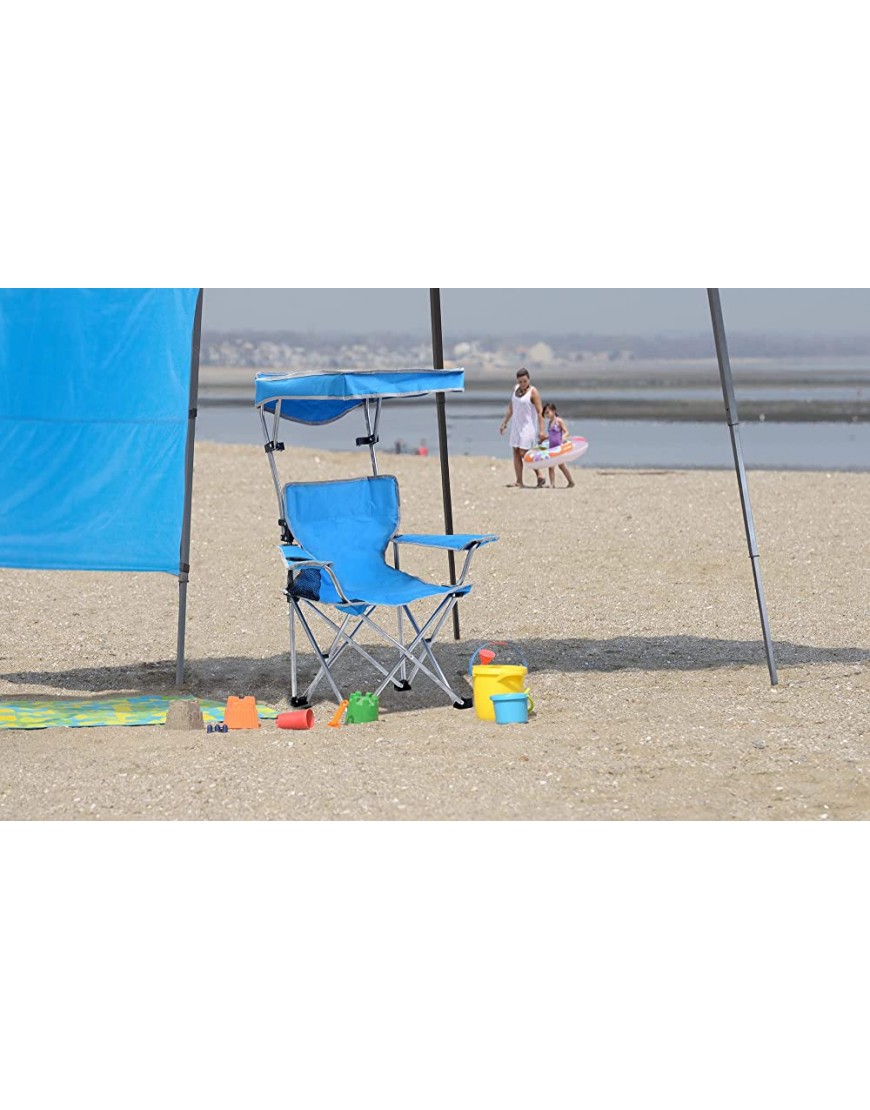 Quik Shade Folding Canopy Shade Kids with Carry Bag Camp Chair Blue - BCQVAV42L