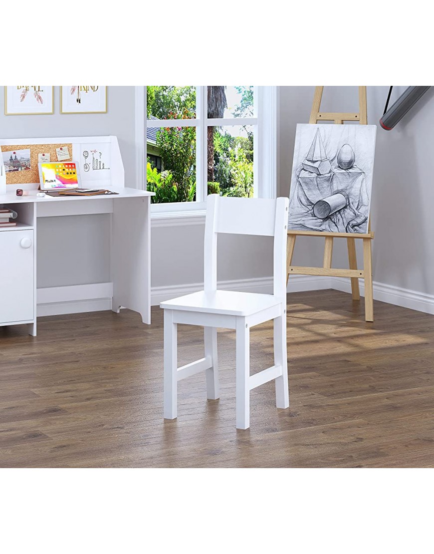 UTEX Kids Chair Kids Desk Chair for Study Desk,Paly Desk Kids Wood Chairs for Toddlers Boys Girls White - BDHEDW2TV
