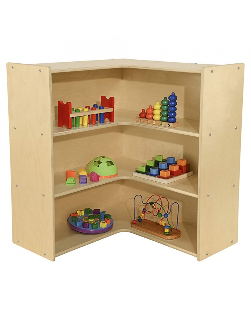 Contender Kids Bookshelf And Storage Montessori Shelf Curved Corner Cabinet Toy Rack Organizer for kids Toddler Room shelves In Preschool Daycare Homeschool - B25K2S8EY