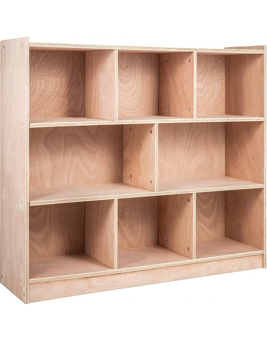 Happybuy Classroom Storage Cabinet Birch Plywood 8-Section Preschool Storage Shelves 36 Inch High Classroom Cabinet Storage with Casters - B192L6ZZ3