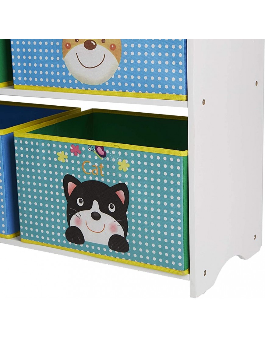 Mind Reader GIBOOK-WHT Toy Kids Storage Book Shelf & Toy Bin Organizer White Large - BWAZUNZPW
