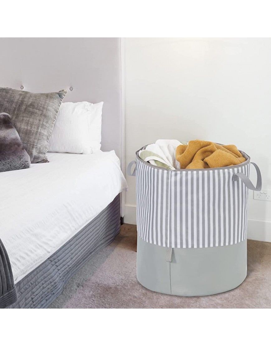 Adjustable Height Laundry Hamper 90L Large Laundry Basket with Zipper and Handles Foldable Clothes Hamper for Living Room Bedroom Nursery Tall Storage Basket for Clothes Blankets 27.6H Grey - B1HZHOE6A