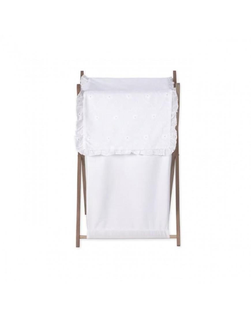 Baby and Kids Clothes Laundry Hamper for White Eyelet Bedding Set by Sweet Jojo Designs - BWHRBH2BS
