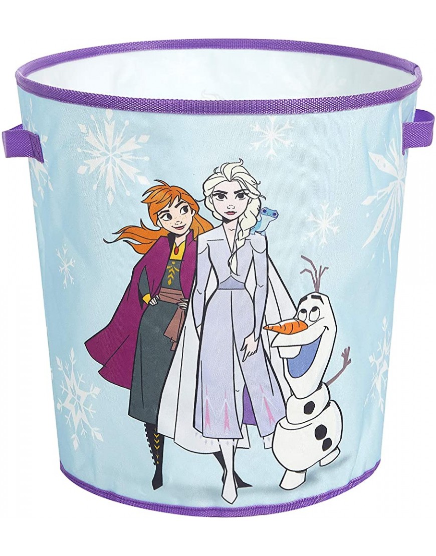 Idea Nuova Disney Frozen 2 3 Piece Collapsible Storage Set with Collapsible Ottoman Bin and Figural Dome Pop Up Hamper Blue - BONUGGAAV