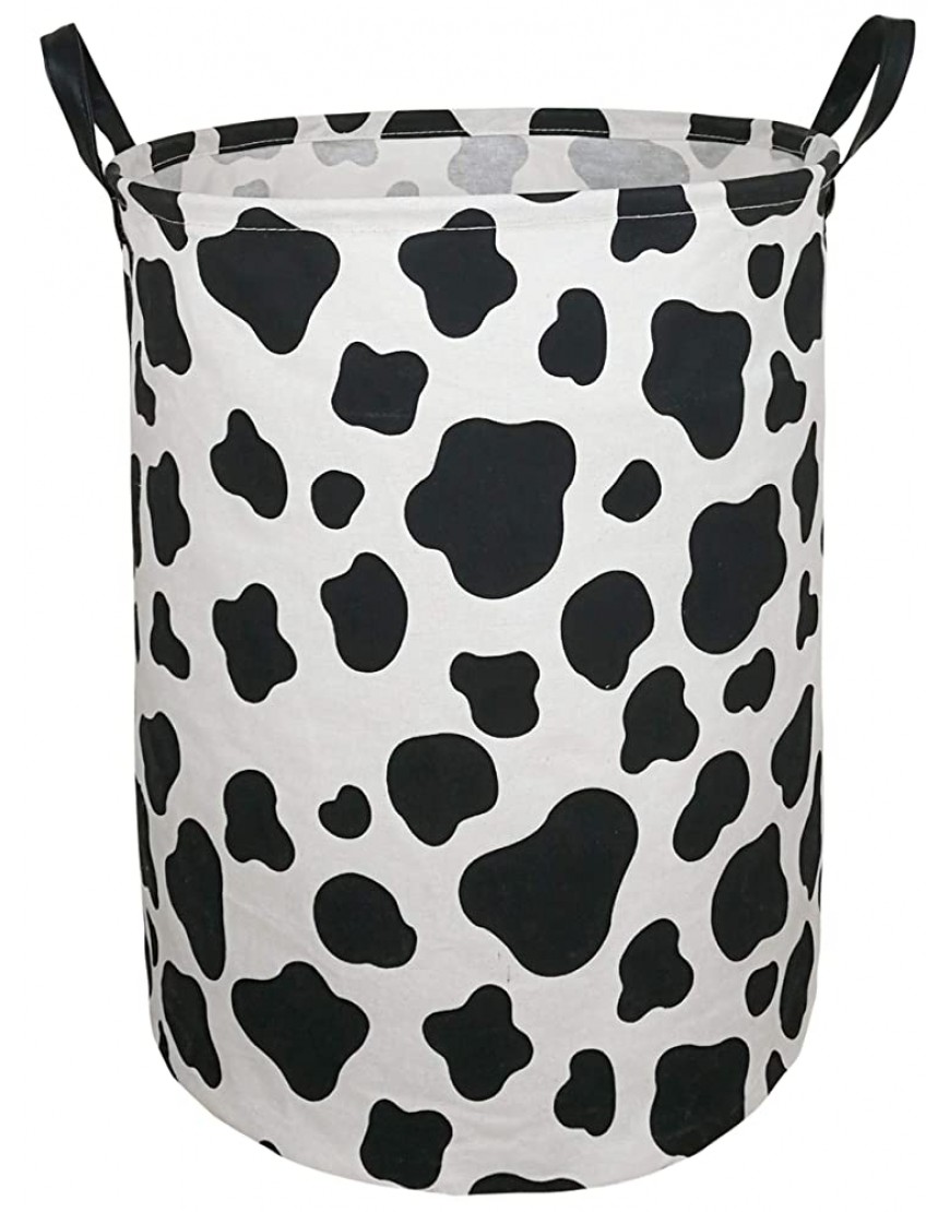 KUNRO Toy Bin Waterproof storage organizer for Nursery Hamper Home decor Closet Kids Bedroom Laundry Baby Gift Shelf Baskets Rould Cow pattern - BRSXH6V8L