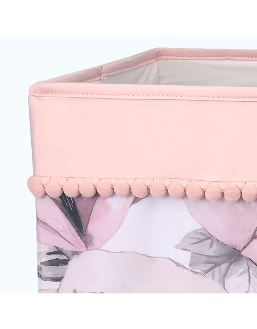 Lambs & Ivy Signature Botanical Baby Storage Hamper Pink Floral - B5S3YQY2E