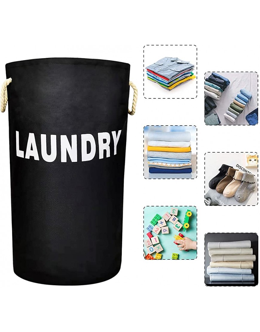 Laundry Basket,85L Large Collapsible Freestanding Laundry Hamper Bag Storage Bin for Dirty Clothes blanket Baby Toys ,Bedroom Laundry Room Organizer Black - BOV299JN8