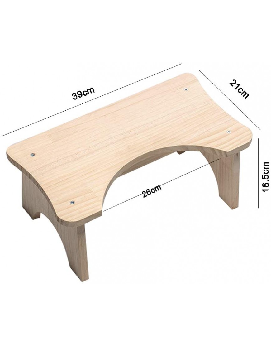 Bamboo Toilet Stool Potty Step Stool Squat for Bathroom with Anti Slip Pads Need to Install - BUEPY27PU