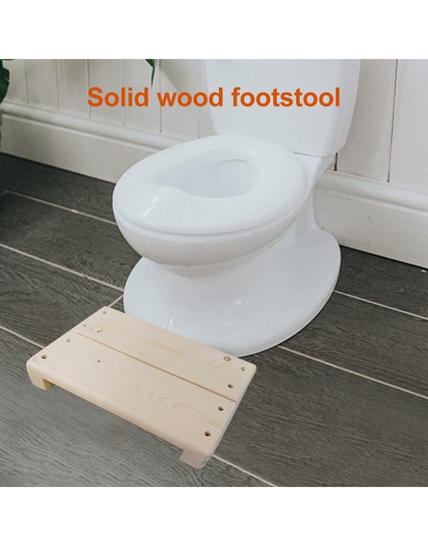 BWWNBY Wooden Step Stool for Kids and Adults Wood Footstool Home Foot Rest Squatting Toilet Stool for Bathroom Living Room Kitchen Bathroom 15.7x11.8x1.6inch - BBT2C0QL3