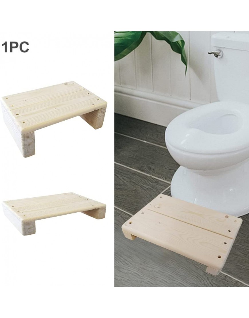 BWWNBY Wooden Step Stool for Kids and Adults Wood Footstool Home Foot Rest Squatting Toilet Stool for Bathroom Living Room Kitchen Bathroom 15.7x11.8x1.6inch - BBT2C0QL3