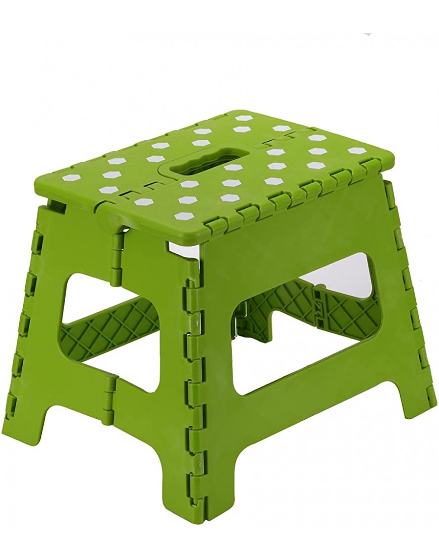 Folding Step Stool 11 inches high Lightweight Sturdy Secure Carry Handle Easy to Open Suitable for Kitchen Bathroom Bedroom Outdoor Camping and Fishing - BNJSRZG2E