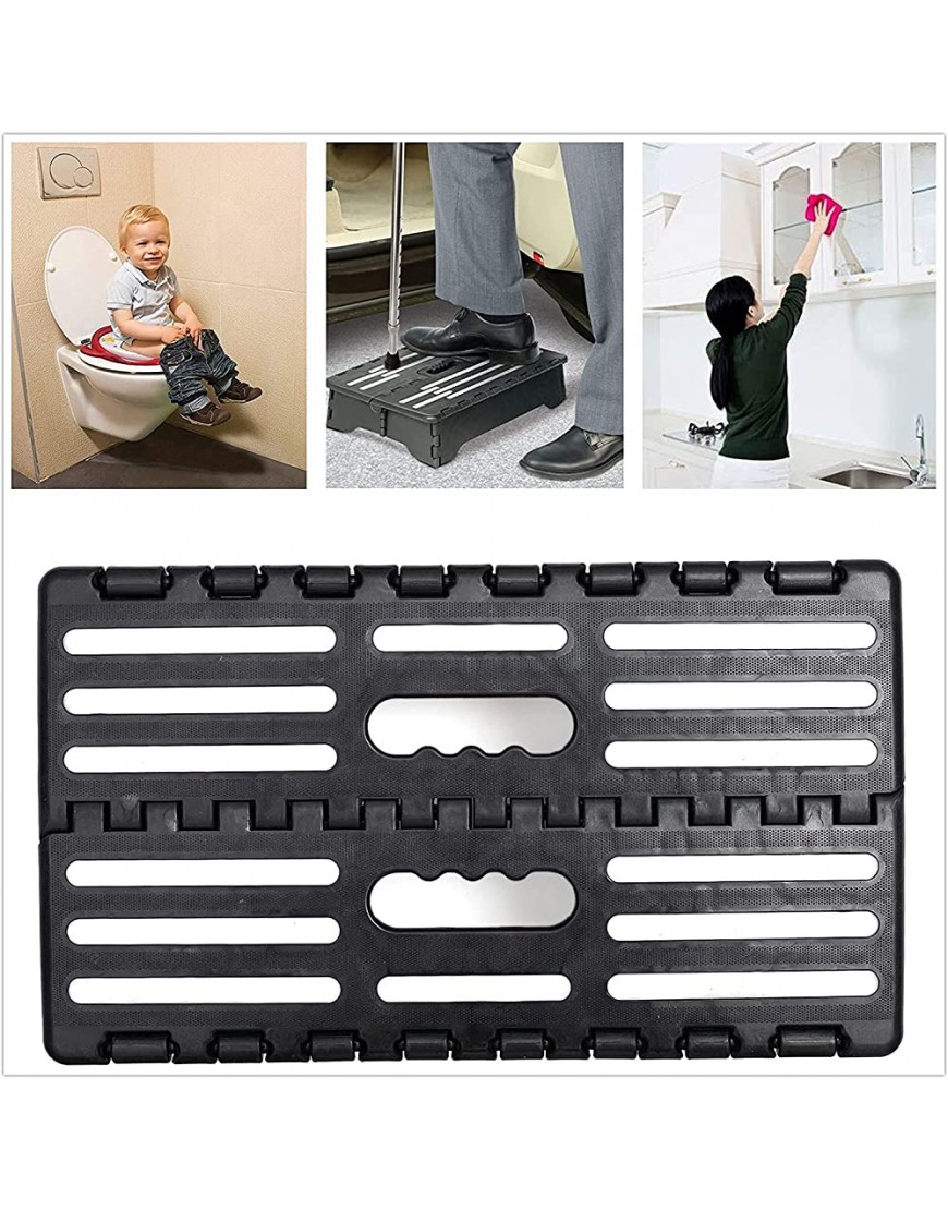 Folding Step Stool 5 Inch Portable Lightweight Anti-Skid Stepping Stool Non-Slip Textured Grip Surface Enough to Support Elderly Pregnant Suitable for Kitchen Bathroom Toilet Travel - BOTEDNV94